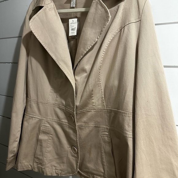 Venezia Lane Bryant Coat Jacket Tan Khaki Career Size 18 NEW - Picture 9 of 16
